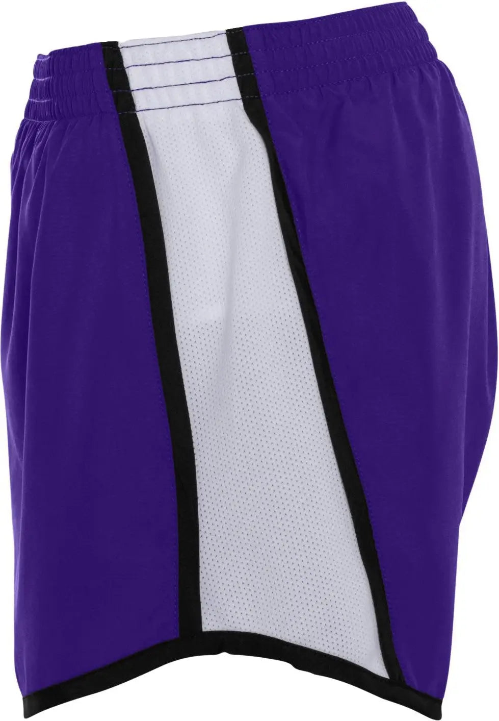 Augusta 1266 Girls Pulse Team Short - Purple White Black