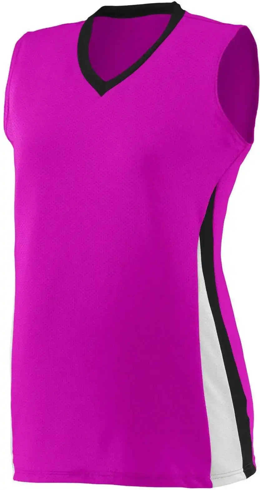 Augusta 1355 Ladies Tornado Jersey - Power Pink Black White