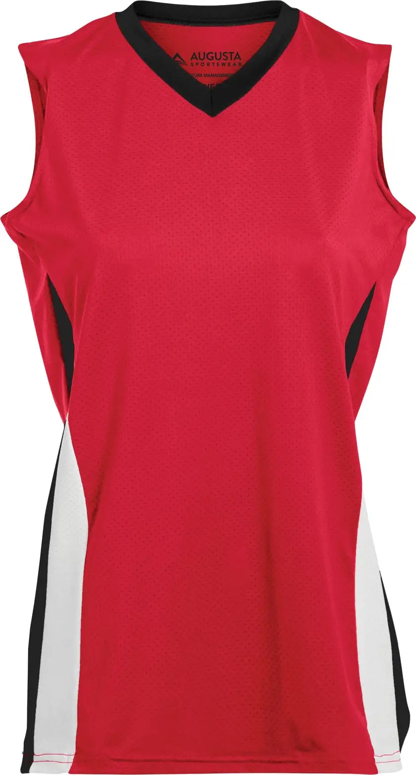 Augusta 1355 Ladies Tornado Jersey - Red Black White