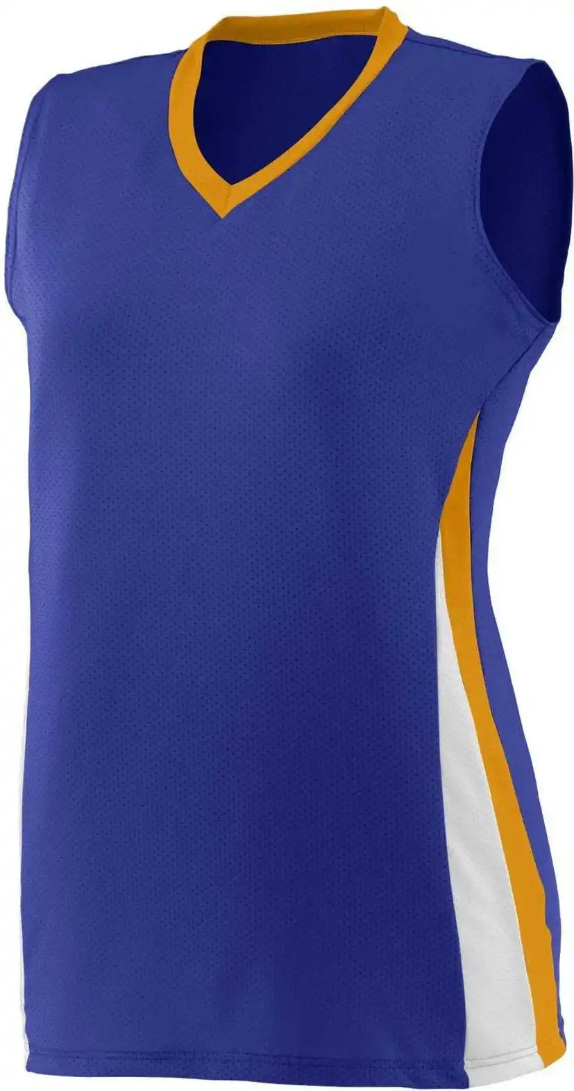 Augusta 1356 Girls Tornado Jersey - Purple Gold White