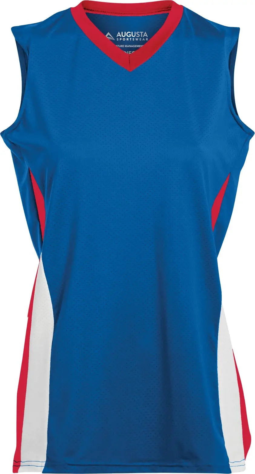 Augusta 1356 Girls Tornado Jersey - Royal Red White
