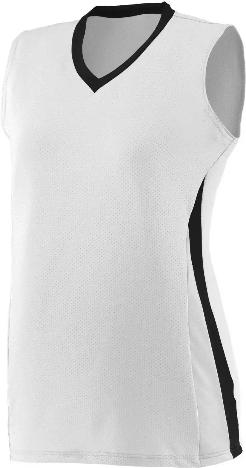 Augusta 1356 Girls Tornado Jersey - White Black