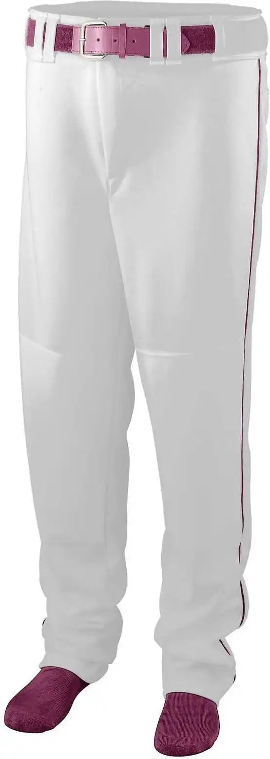 Augusta 1446 Series Baseball Softball Pant with Piping Youth - Wh Mn