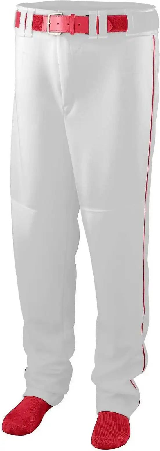 Augusta 1446 Series Baseball Softball Pant with Piping Youth - Wh Rd