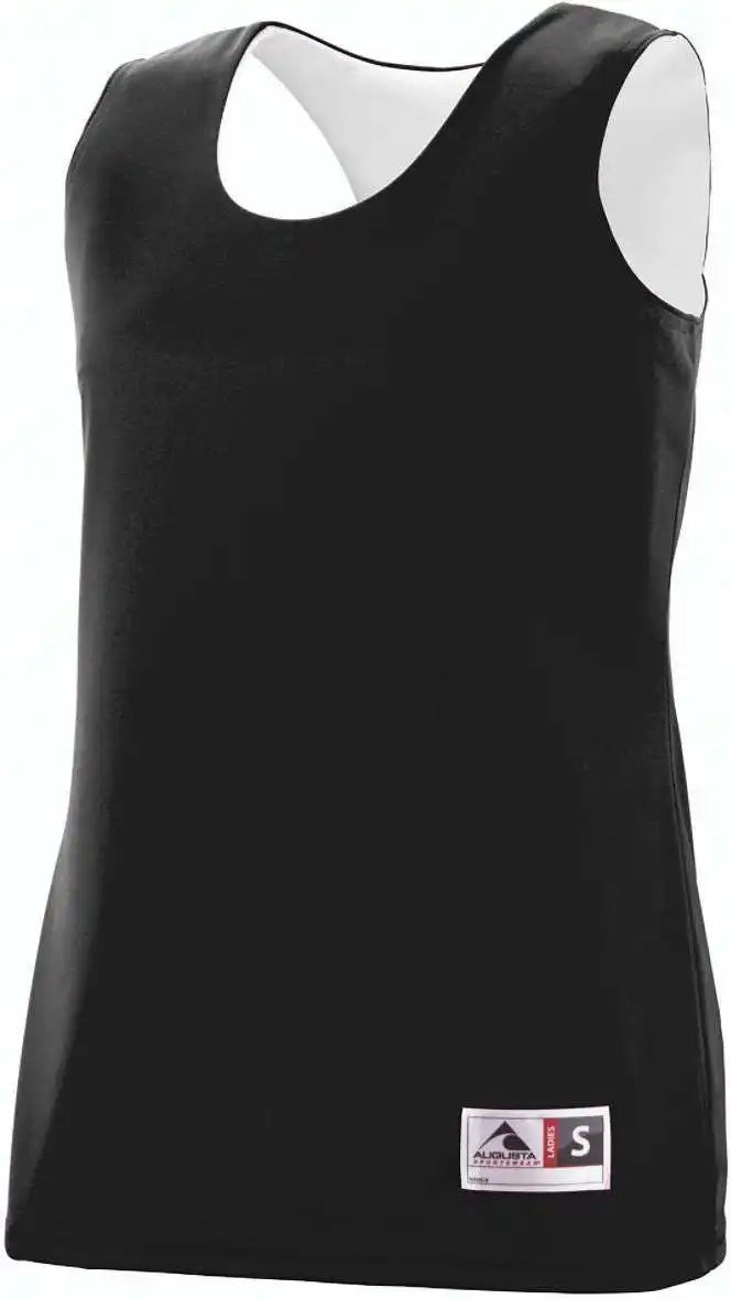 Augusta 147 Ladies Reversible Wicking Tank - Black White