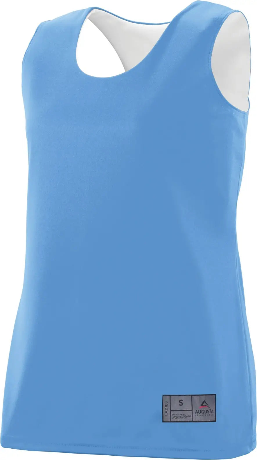 Augusta 147 Ladies Reversible Wicking Tank - Columbia Blue White - s