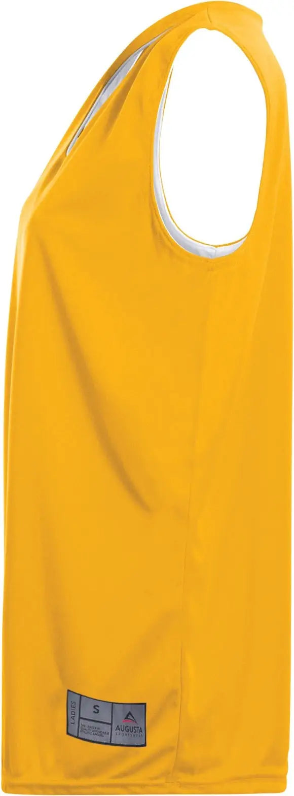 Augusta 147 Ladies Reversible Wicking Tank - Gold White