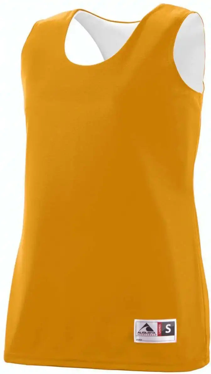Augusta 147 Ladies Reversible Wicking Tank - Gold White