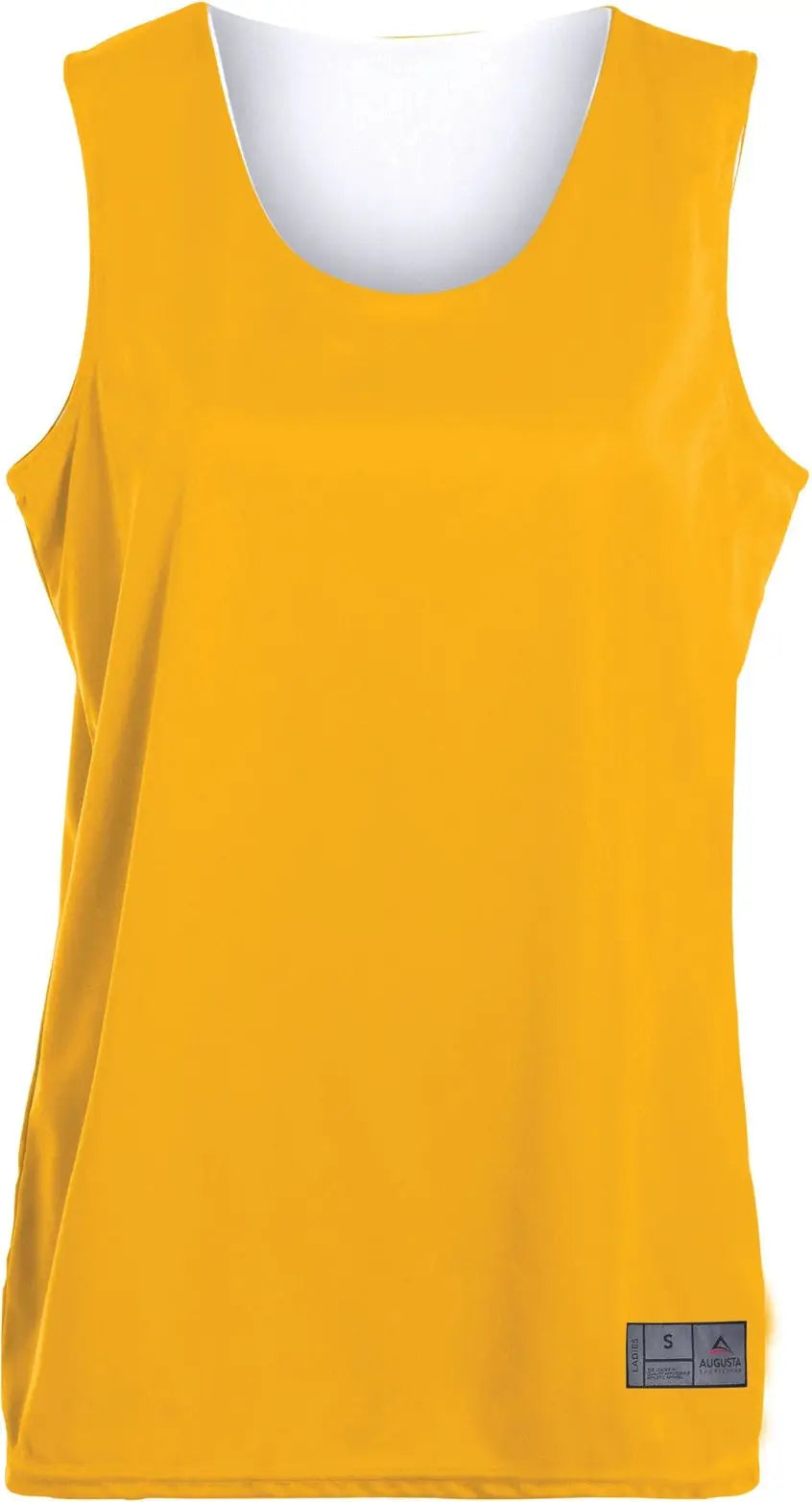 Augusta 147 Ladies Reversible Wicking Tank - Gold White