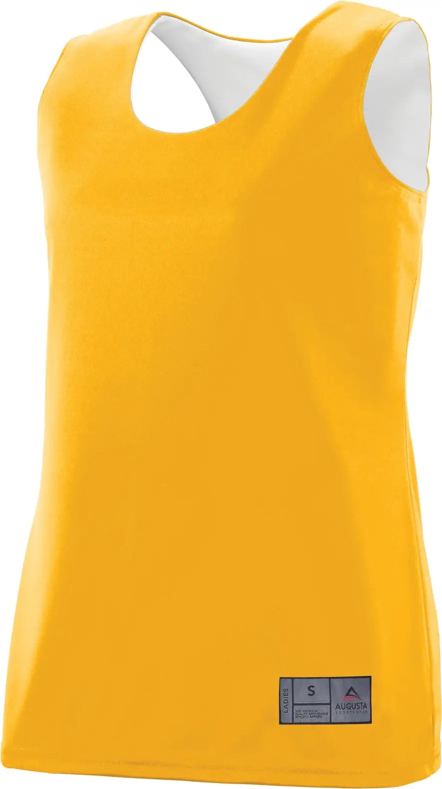Augusta 147 Ladies Reversible Wicking Tank - Gold White - s