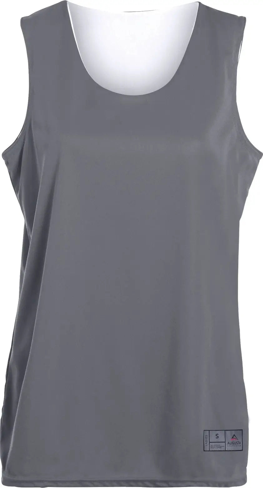 Augusta 147 Ladies Reversible Wicking Tank - Graphite White