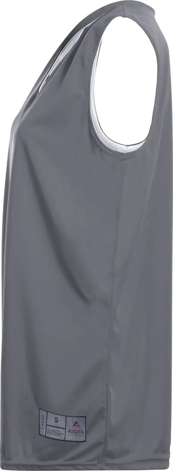 Augusta 147 Ladies Reversible Wicking Tank - Graphite White
