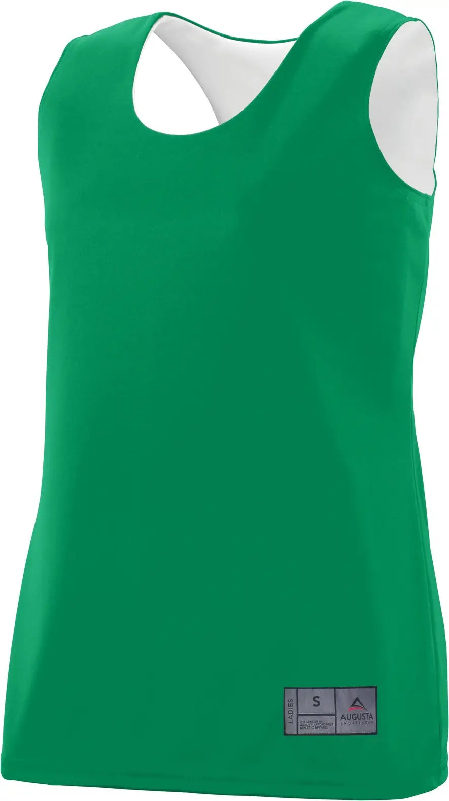 Augusta 147 Ladies Reversible Wicking Tank - Kelly White