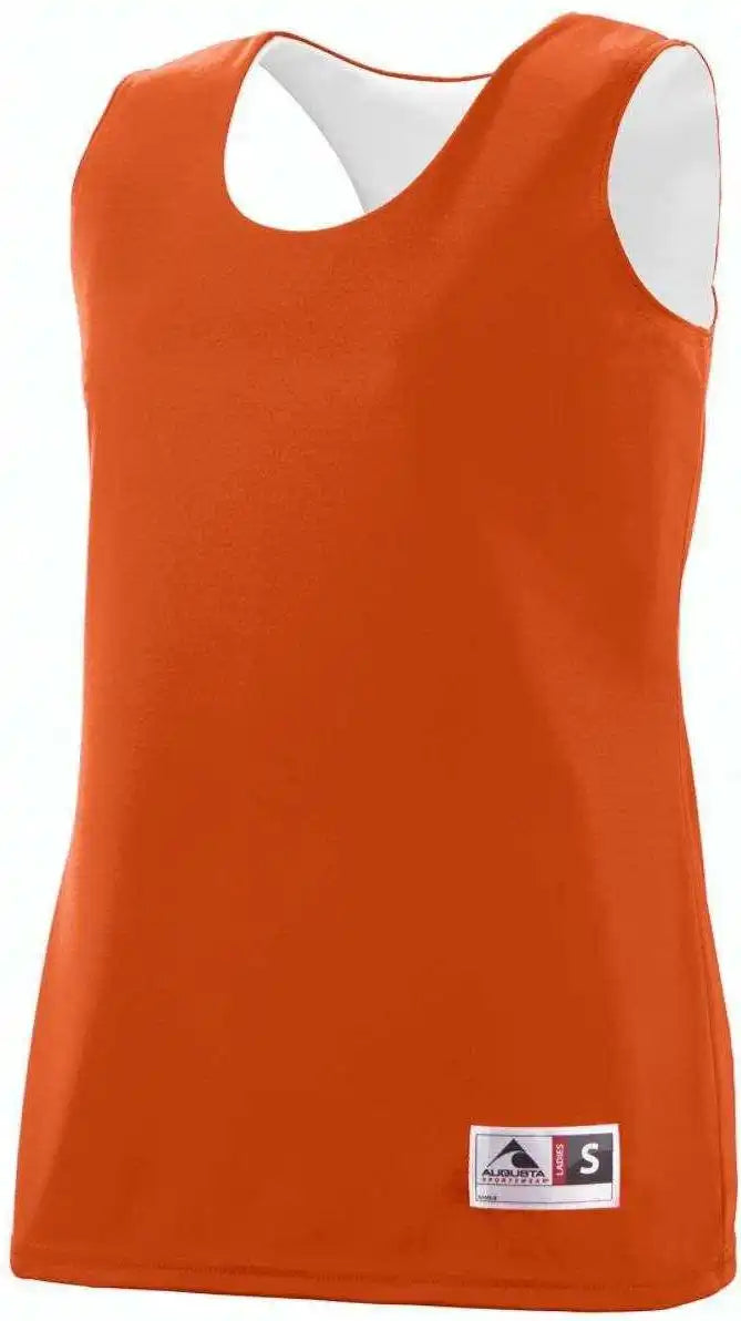 Augusta 147 Ladies Reversible Wicking Tank - Orange White