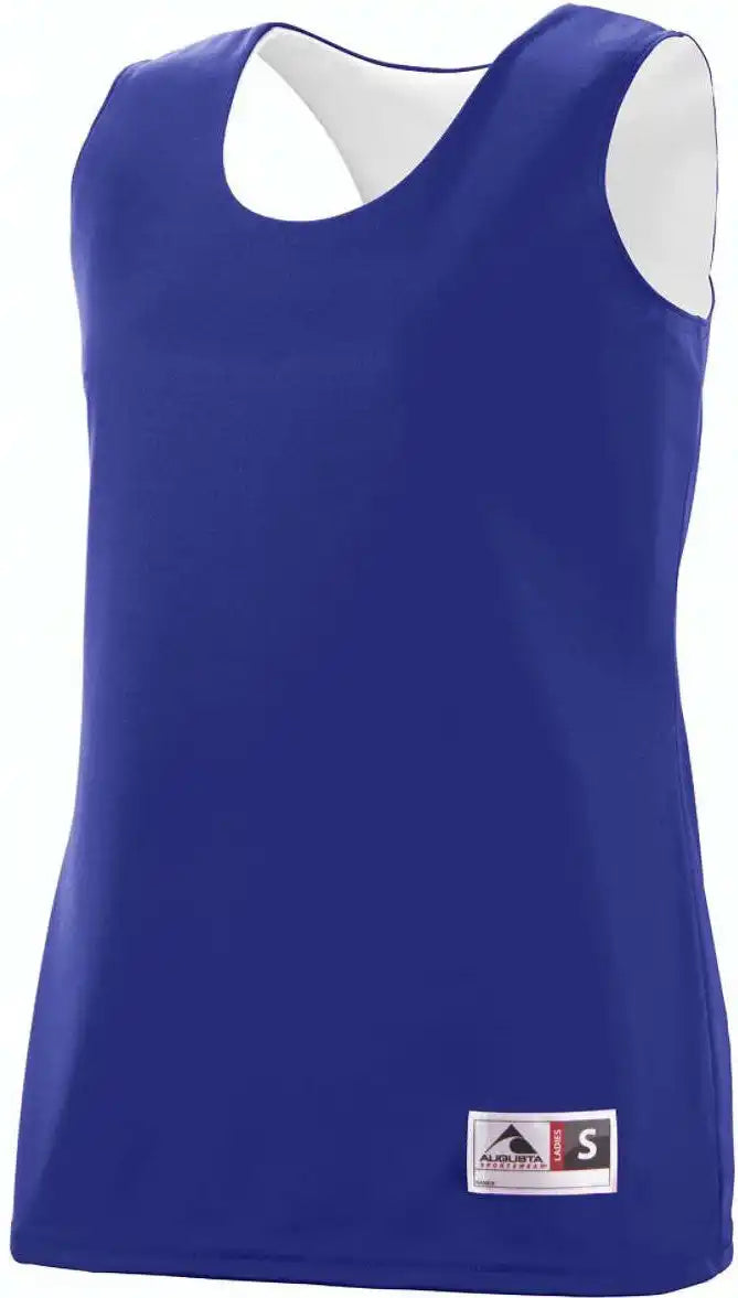 Augusta 147 Ladies Reversible Wicking Tank - Purple White