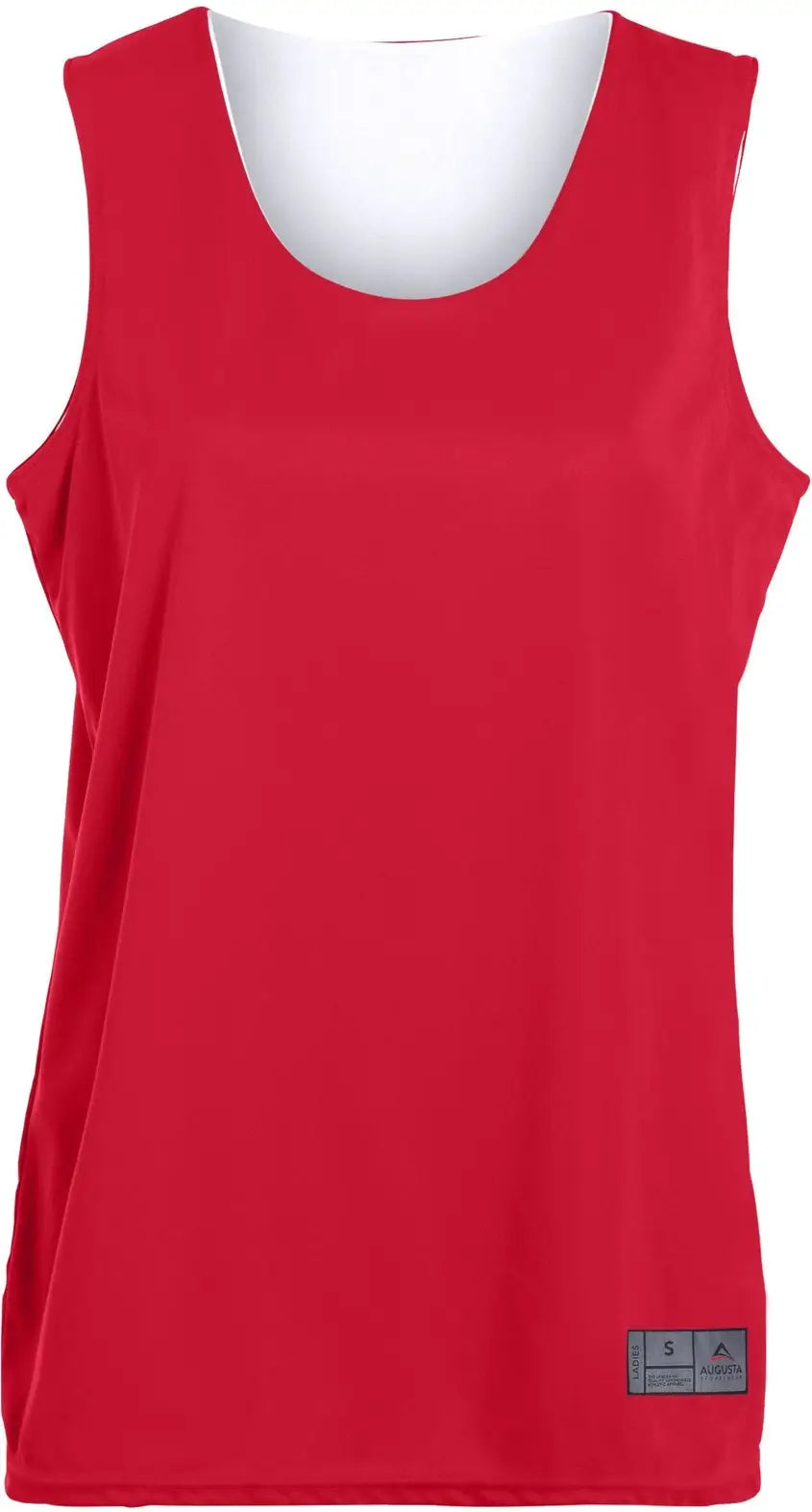 Augusta 147 Ladies Reversible Wicking Tank - Red White