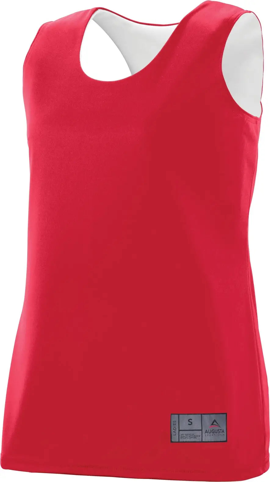 Augusta 147 Ladies Reversible Wicking Tank - Red White - s