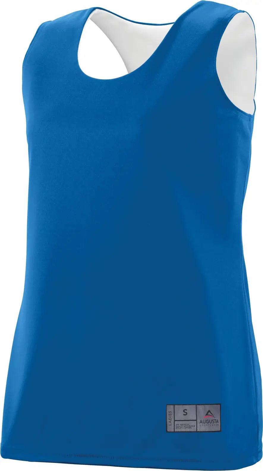 Augusta 147 Ladies Reversible Wicking Tank - Royal White