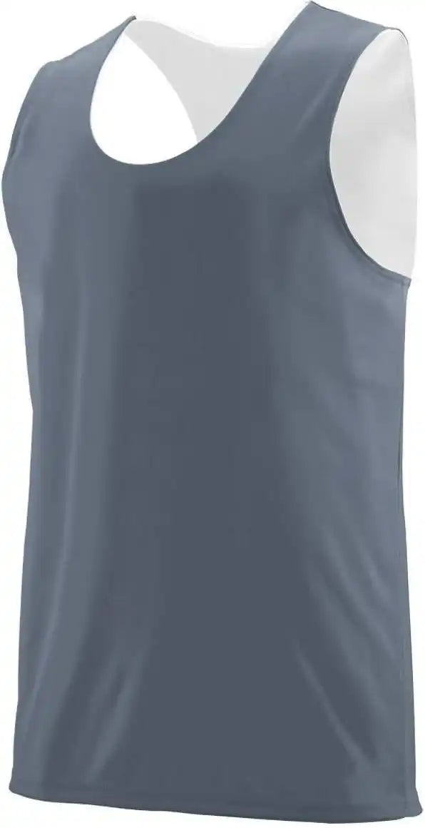 Augusta 148 Reversible Wicking Tank Dark Gray White