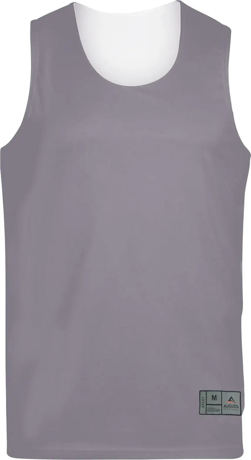 Augusta 148 Reversible Wicking Tank - Graphite White - Dark Gray / Adult s