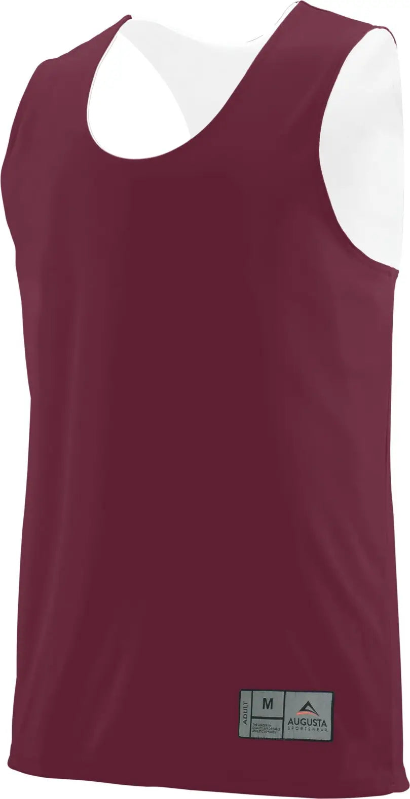 Augusta 148 Reversible Wicking Tank - Maroon White - Adult s