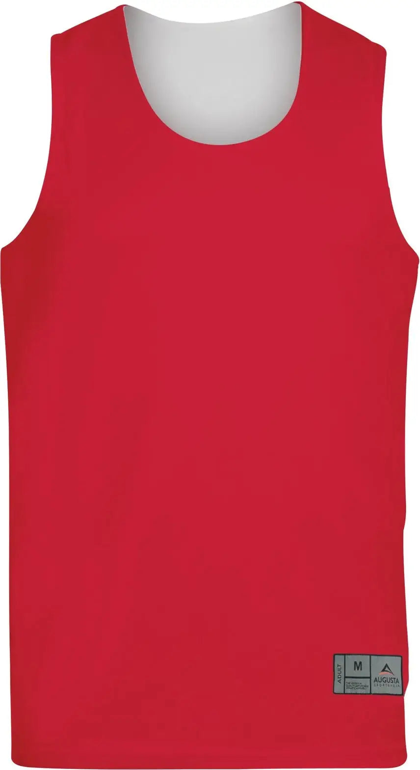 Augusta 148 Reversible Wicking Tank - Red White - Adult s