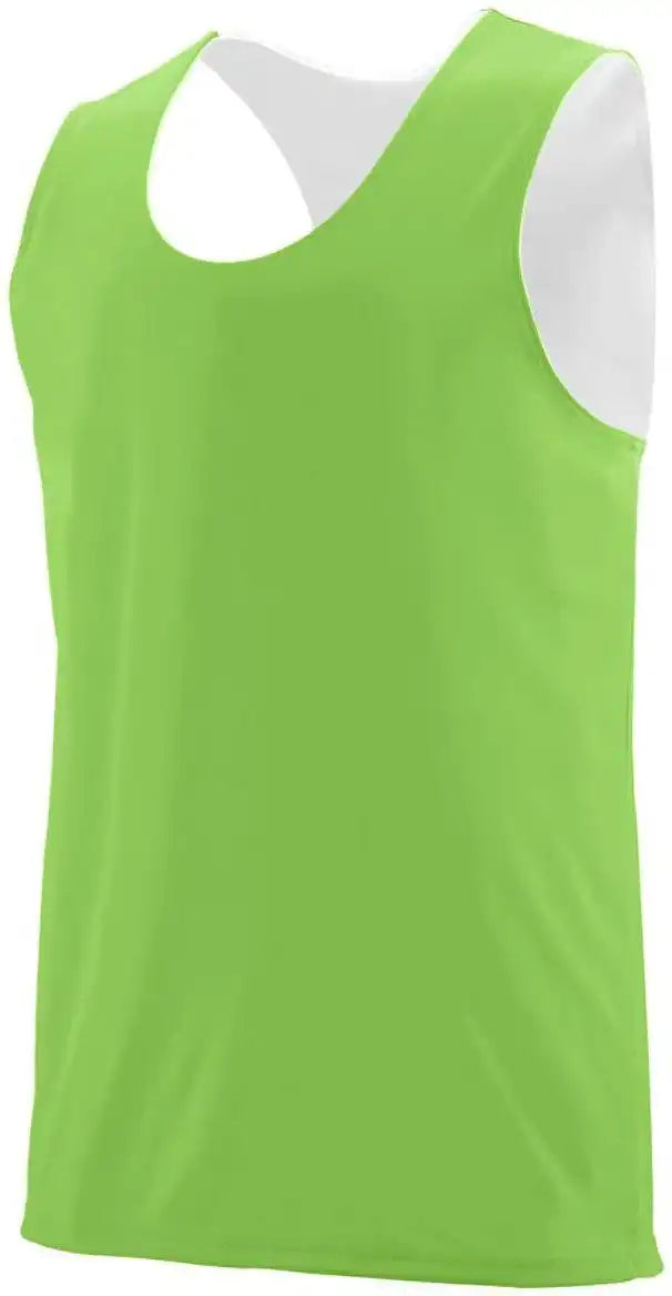Augusta 149 Reversible Wicking Tank Youth Lime White