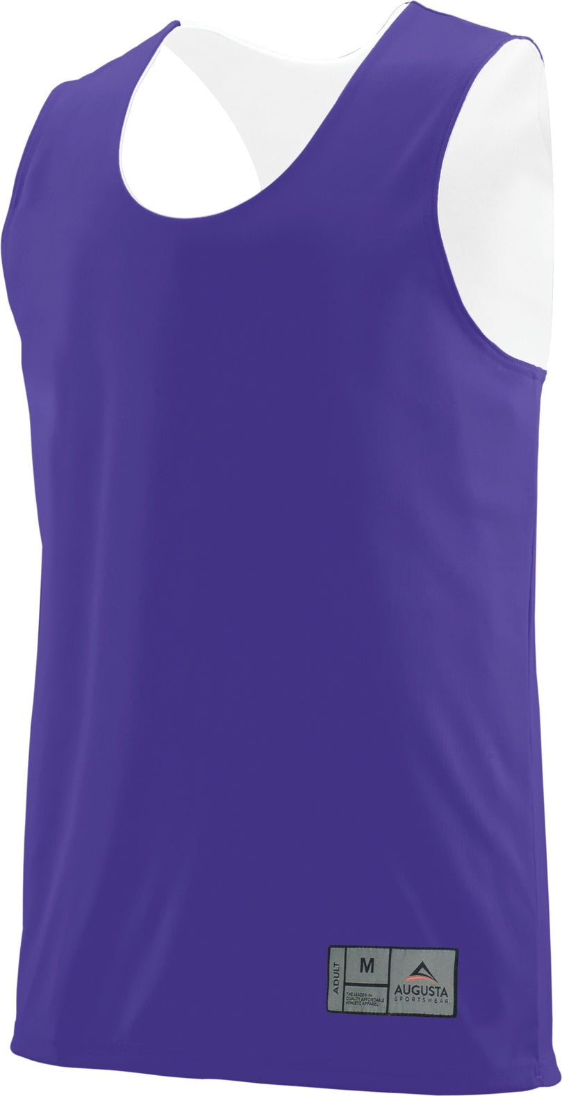 Augusta 149 Youth Reversible Wicking Tank - Purple White - s