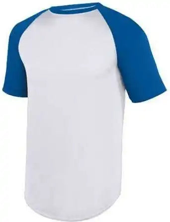 Augusta 1508 Wicking Short Sleeve Baseball Jersey White Royal