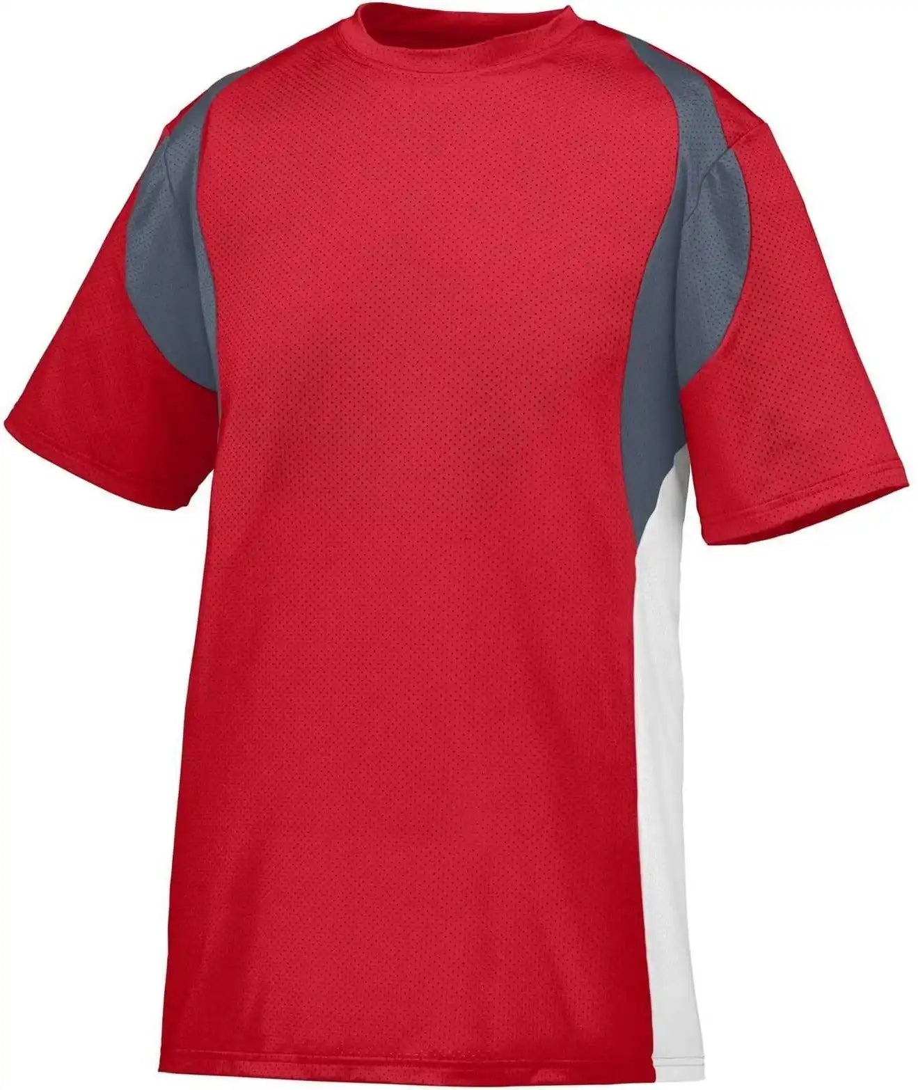 Augusta 1516 Quasar Jersey - Youth - Red Graphite White