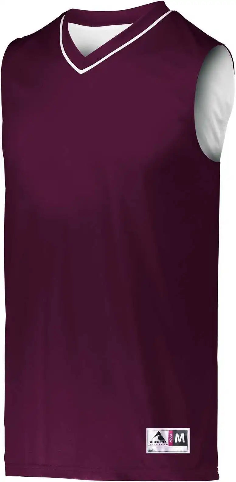 Augusta 152 Reversible Two-color Jersey - Maroon White