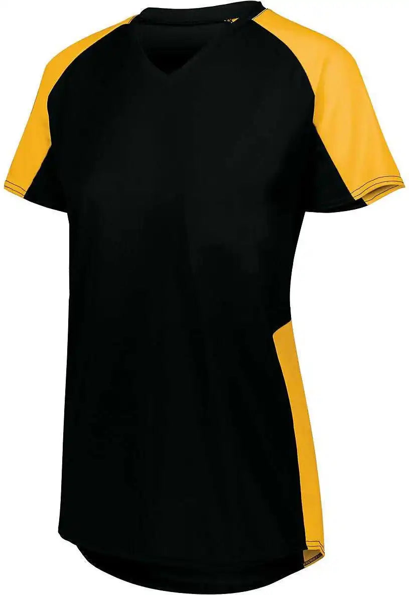 Augusta 1522 Ladies Cutter Jersey Black Gold