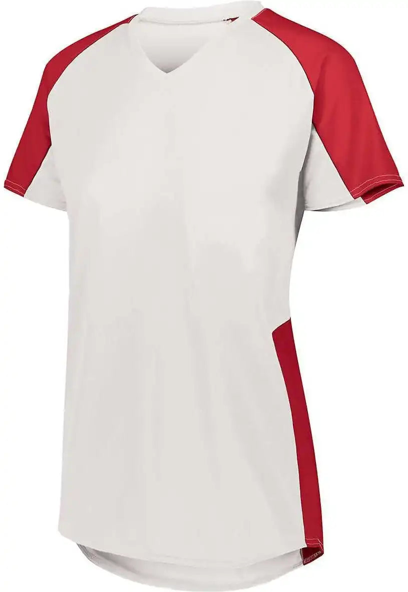 Augusta 1522 Ladies Cutter Jersey - White Red
