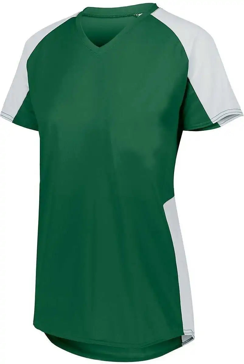 Augusta 1523 Girls Cutter Jersey Dark Green White