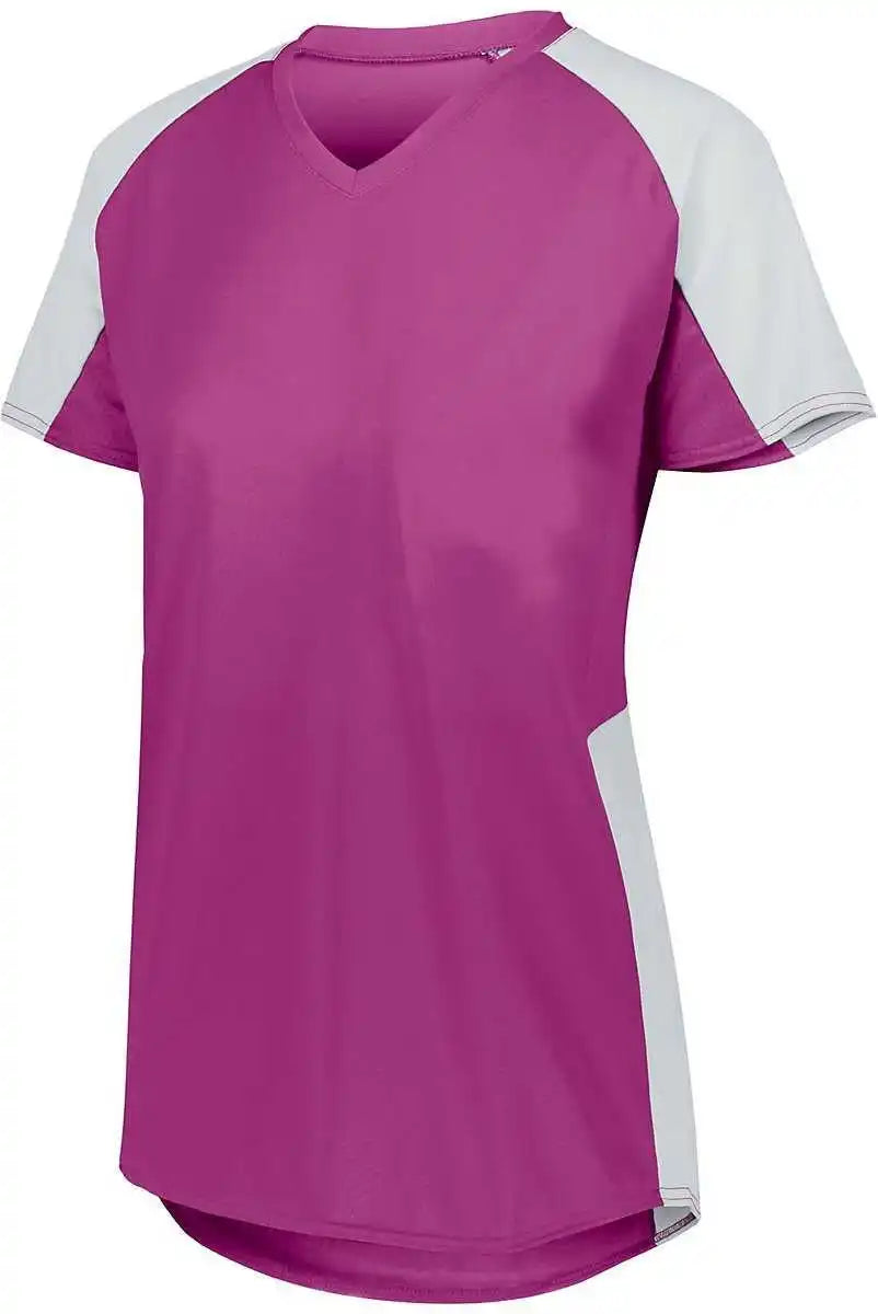 Augusta 1523 Girls Cutter Jersey Maroon White