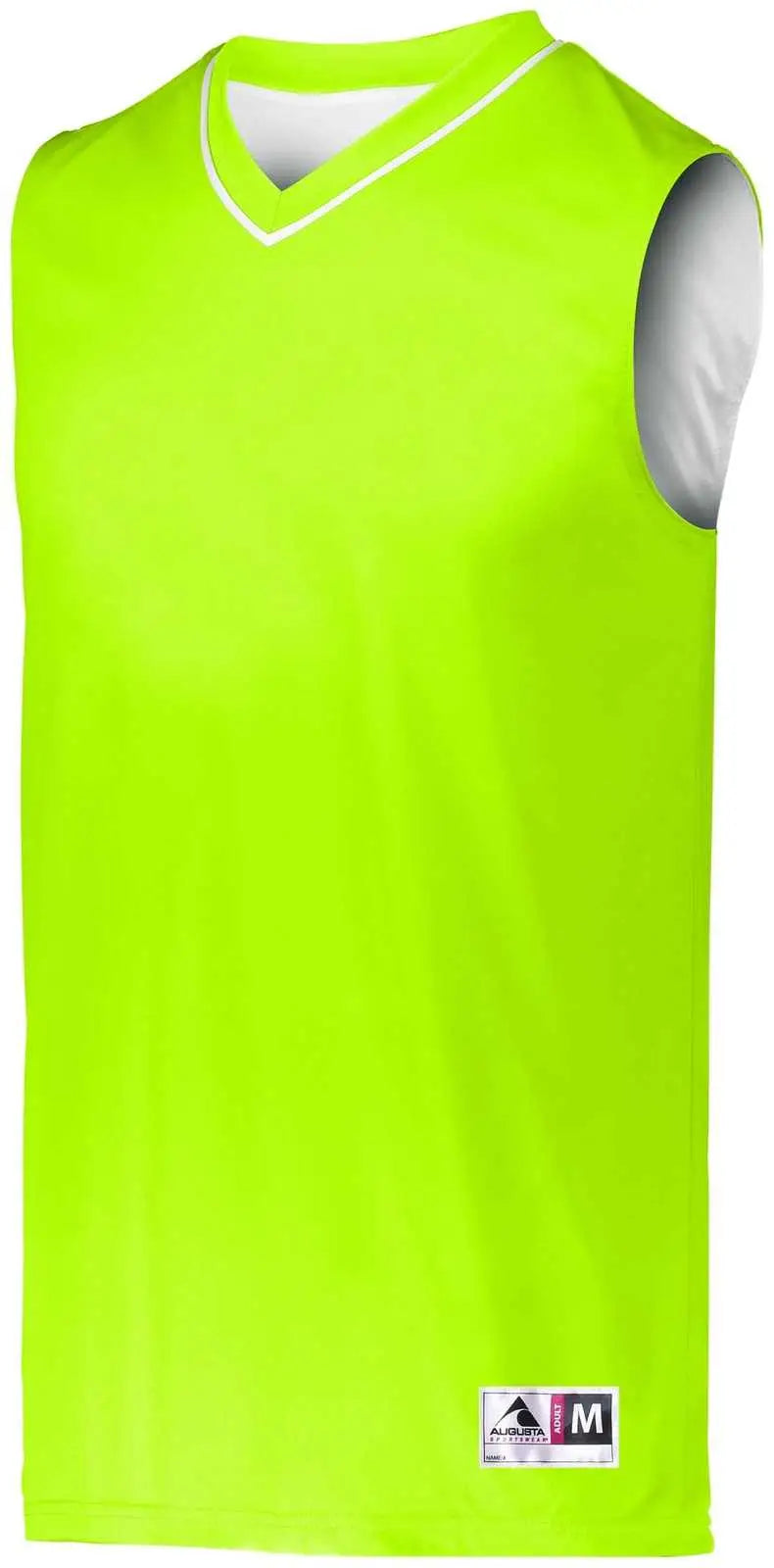 Augusta 153 Youth Reversible Two-color Jersey - Lime White