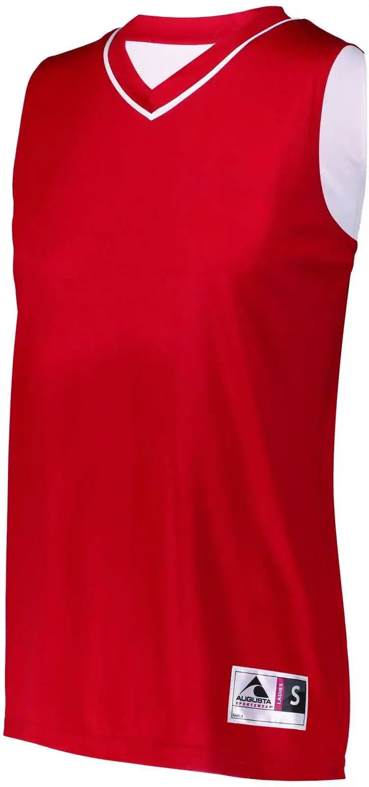 Augusta 154 Ladies Reversible Two Color Jersey Red White