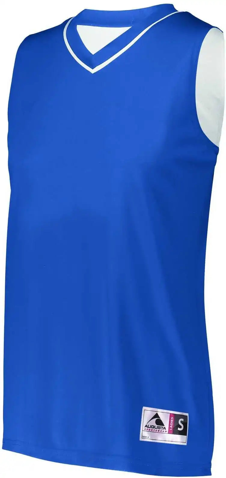 Augusta 154 Ladies Reversible Two-color Jersey - Royal White