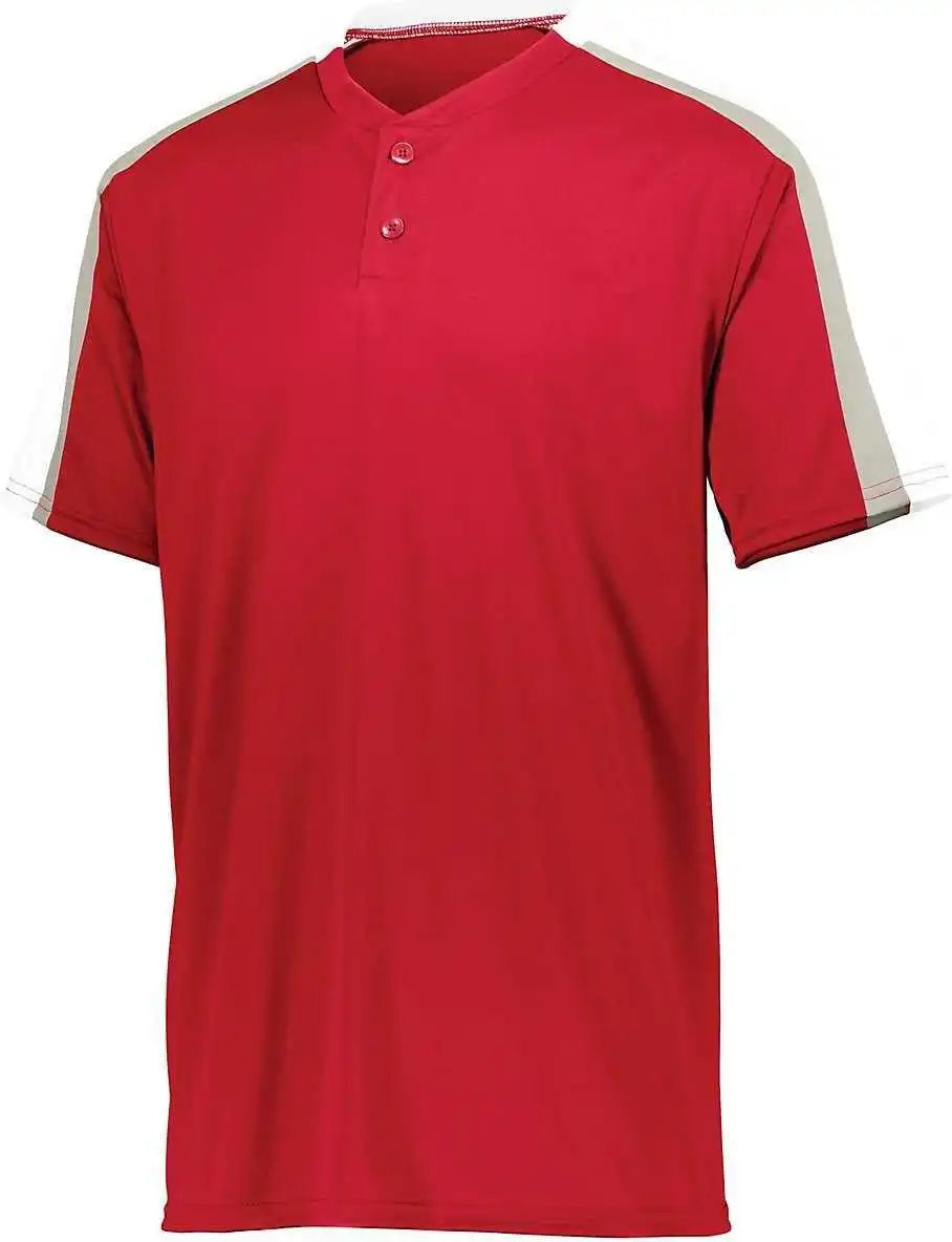 Augusta 1558 Youth Power Plus Jersey 2.0 Red White Silver Grey