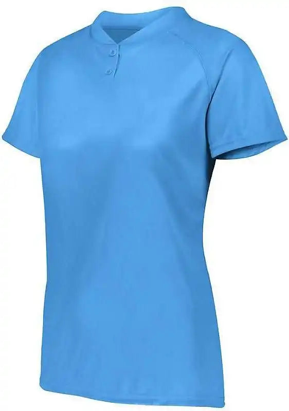 Augusta 1567 Ladies Attain Two-button Jersey - Columbia Blue