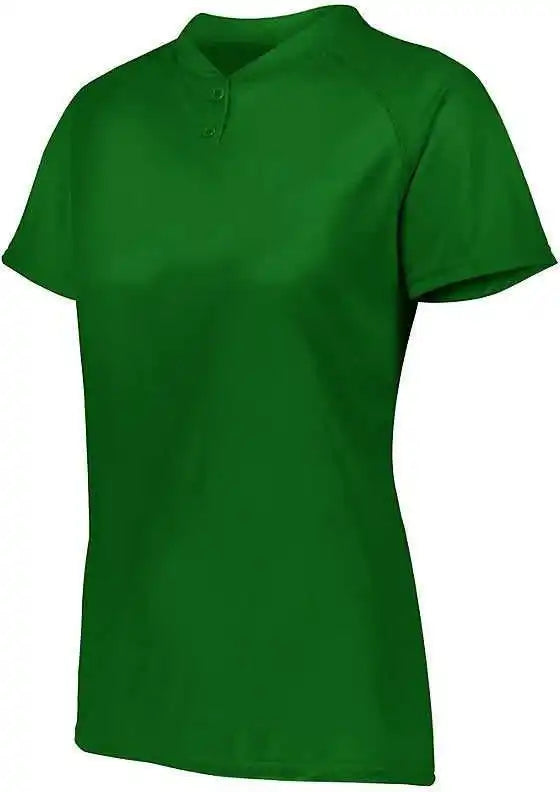 Augusta 1567 Ladies Attain Two-button Jersey - Dark Green