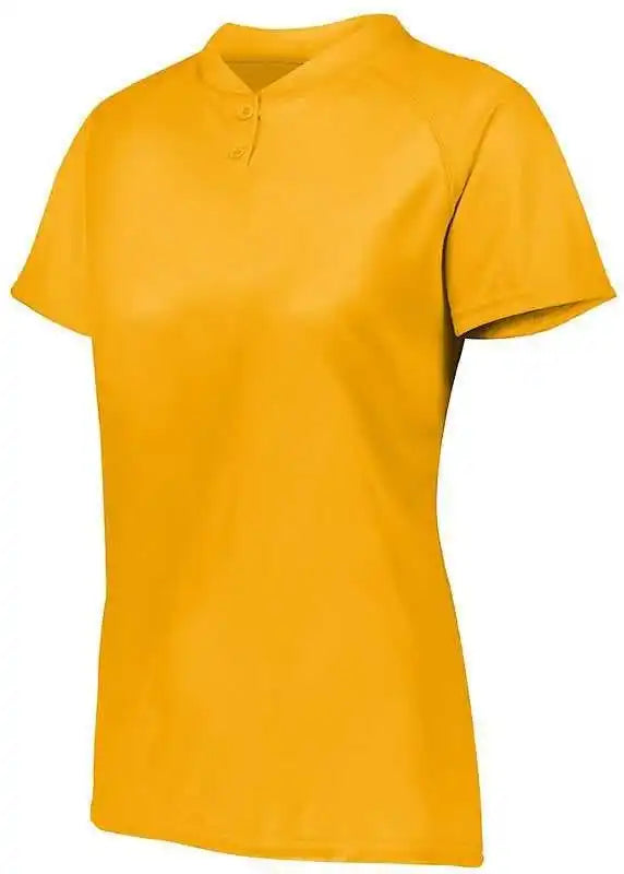Augusta 1567 Ladies Attain Two Button Jersey Gold
