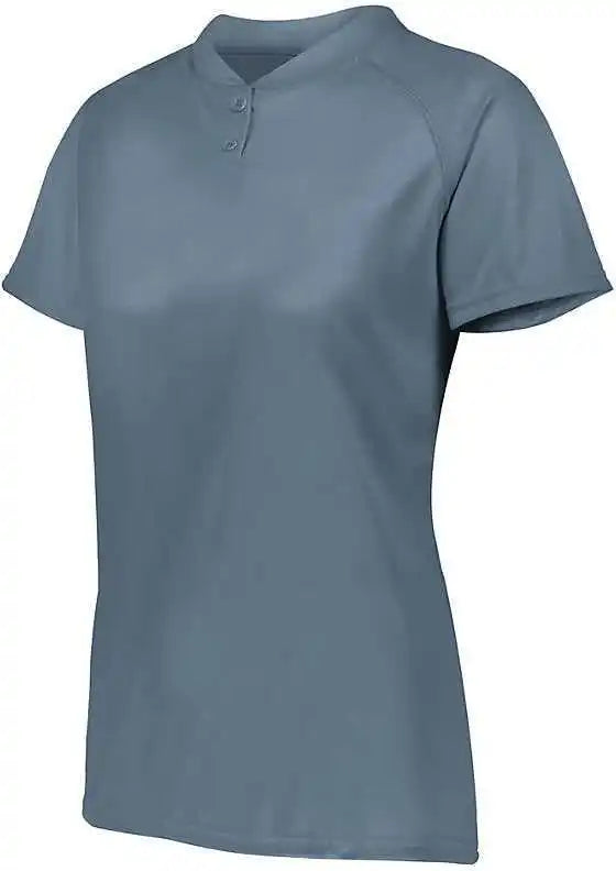 Augusta 1567 Ladies Attain Two Button Jersey Graphite