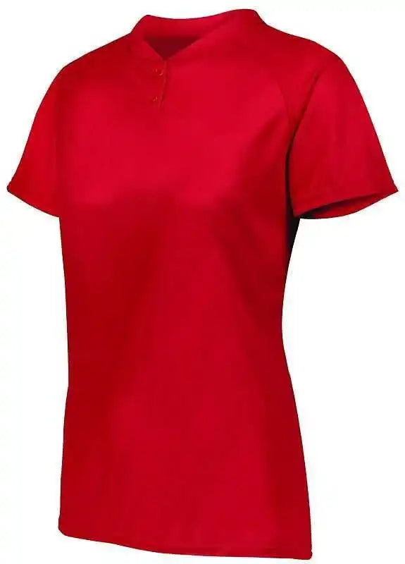 Augusta 1567 Ladies Attain Two-button Jersey - Red