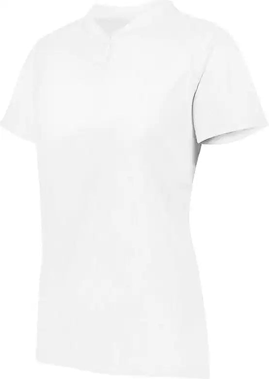 Augusta 1567 Ladies Attain Two Button Jersey White