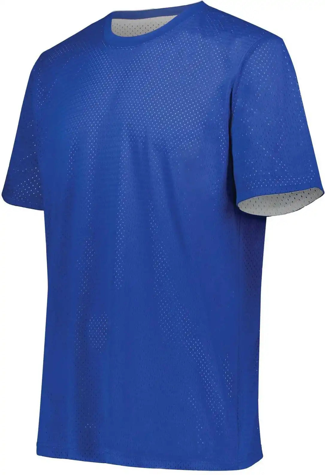 Augusta 1602 Short Sleeve Mesh Reversible Jersey Royal White