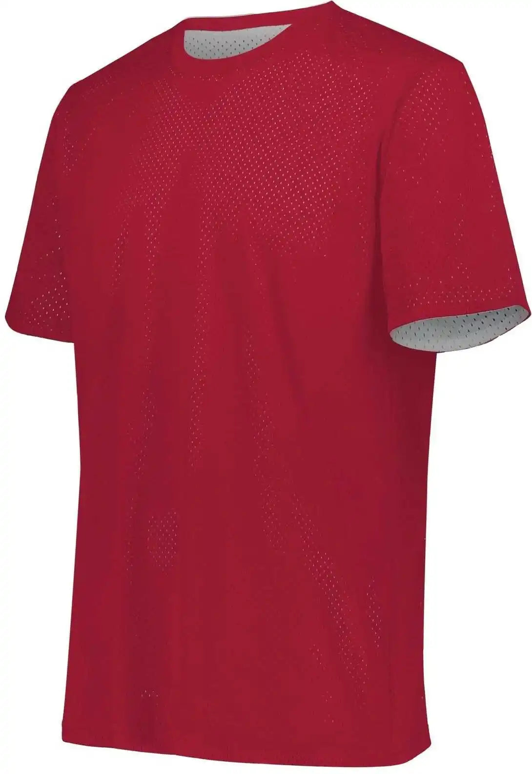 Augusta 1602 Short Sleeve Mesh Reversible Jersey Scarlet White