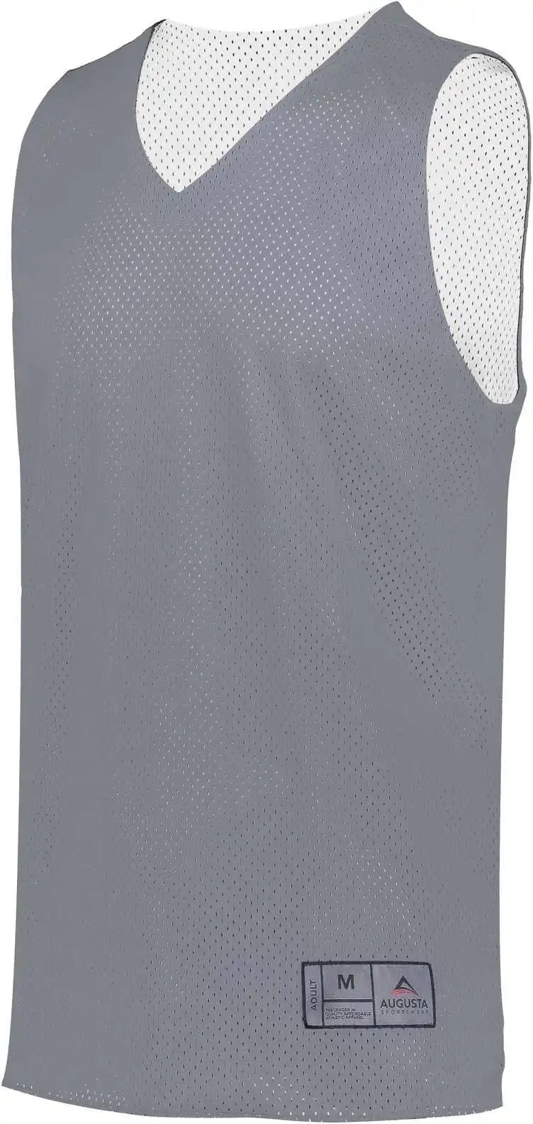 Augusta 162 Youth Tricot Mesh Reversible 2.0 Jersey - Graphite White