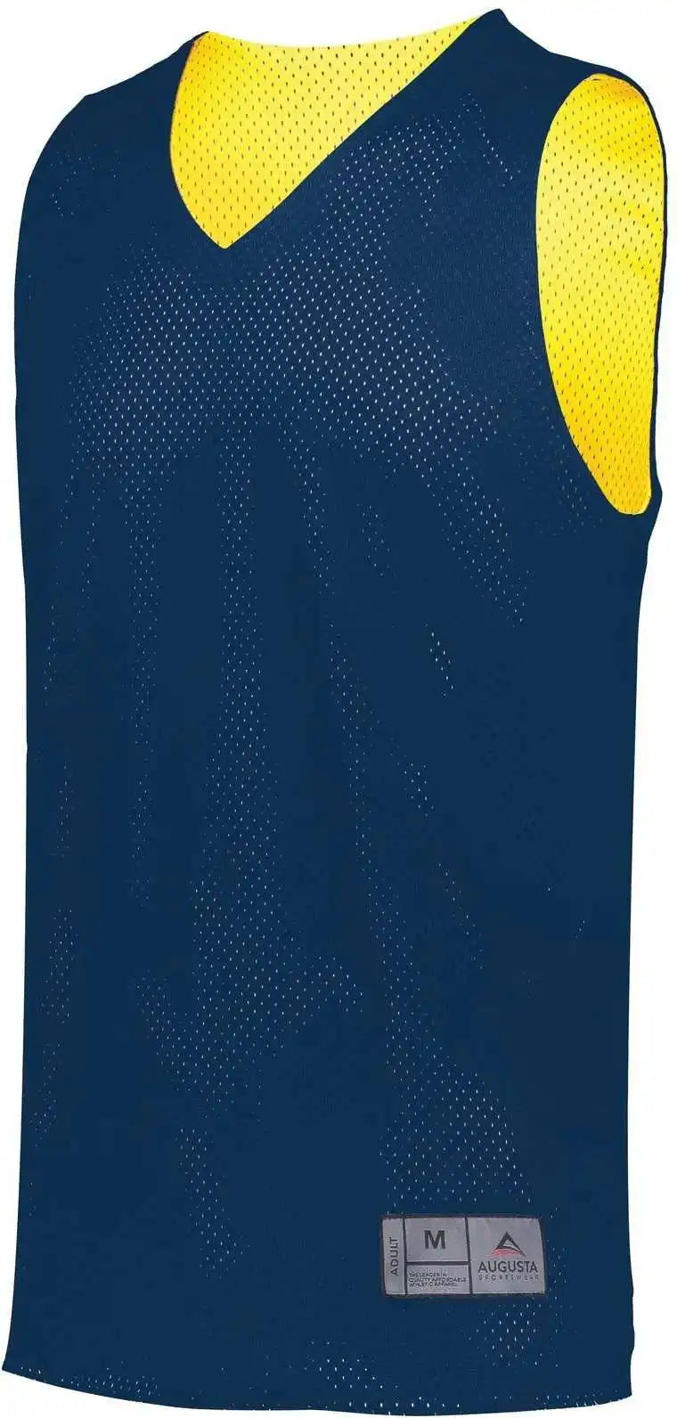 Augusta 162 Youth Tricot Mesh Reversible 2.0 Jersey - Navy Gold