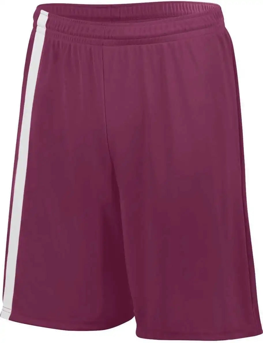 Augusta 1623 Attacking Third Short Youth - Maroon White - l